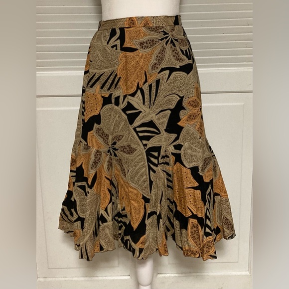 EUC Vintage Hearts of Palm Midi Skirt Size 16 - Picture 2 of 12